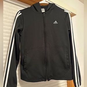 Nike Black Racerstripe Zip-Up Sweatshirt Kids